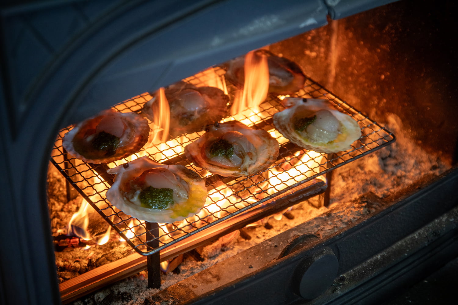 アミを使った海鮮焼き
